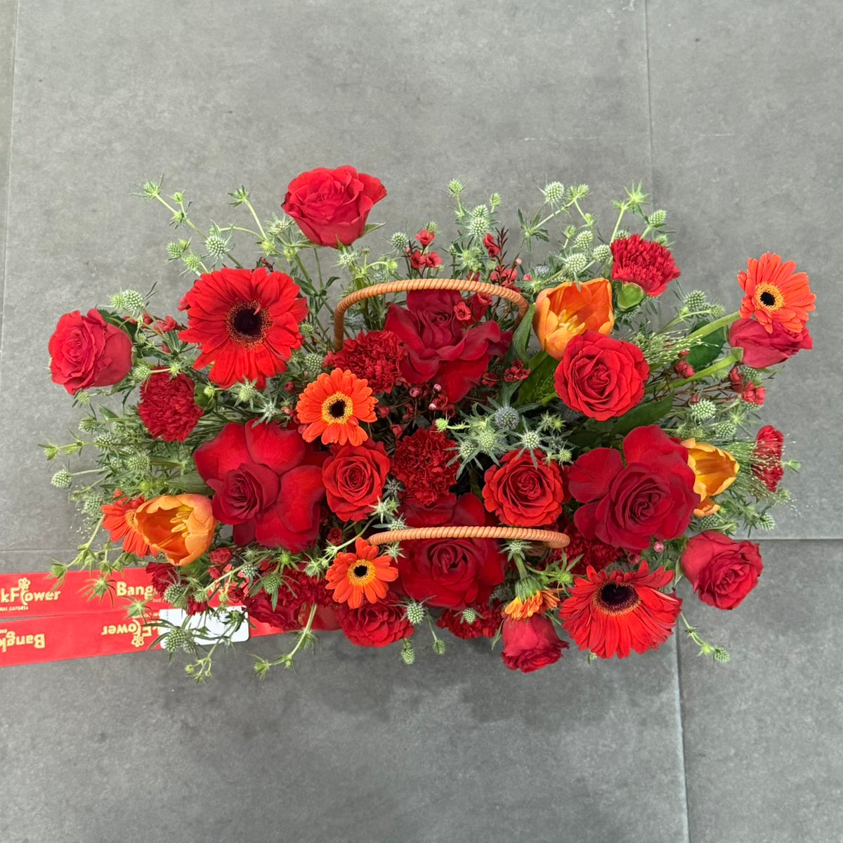 Crimson Romance Basket