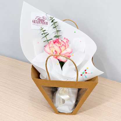 Initial Bloom – Pink Rose Bouquet