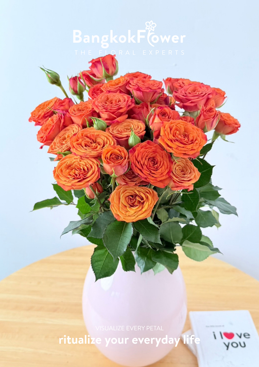 Spray Rose Bright Orange