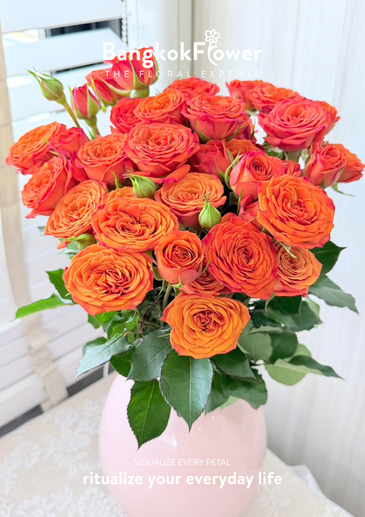 Spray Rose Bright Orange