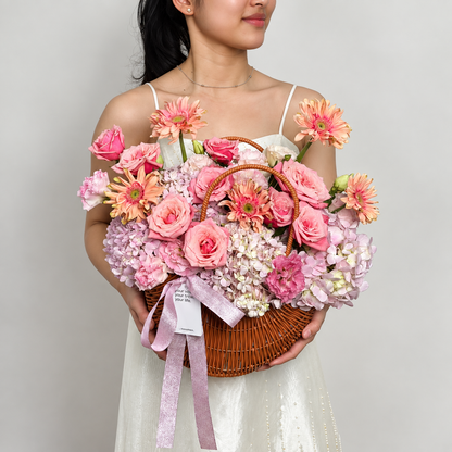 Blushing Garden Basket