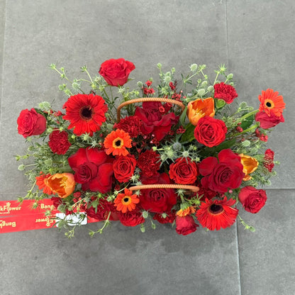 Crimson Romance Basket