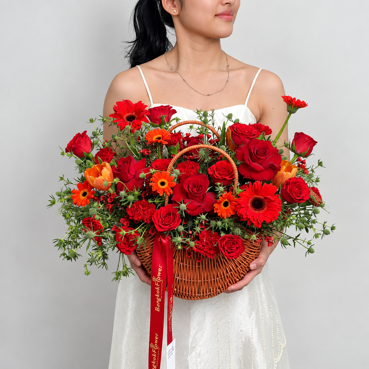 Crimson Romance Basket