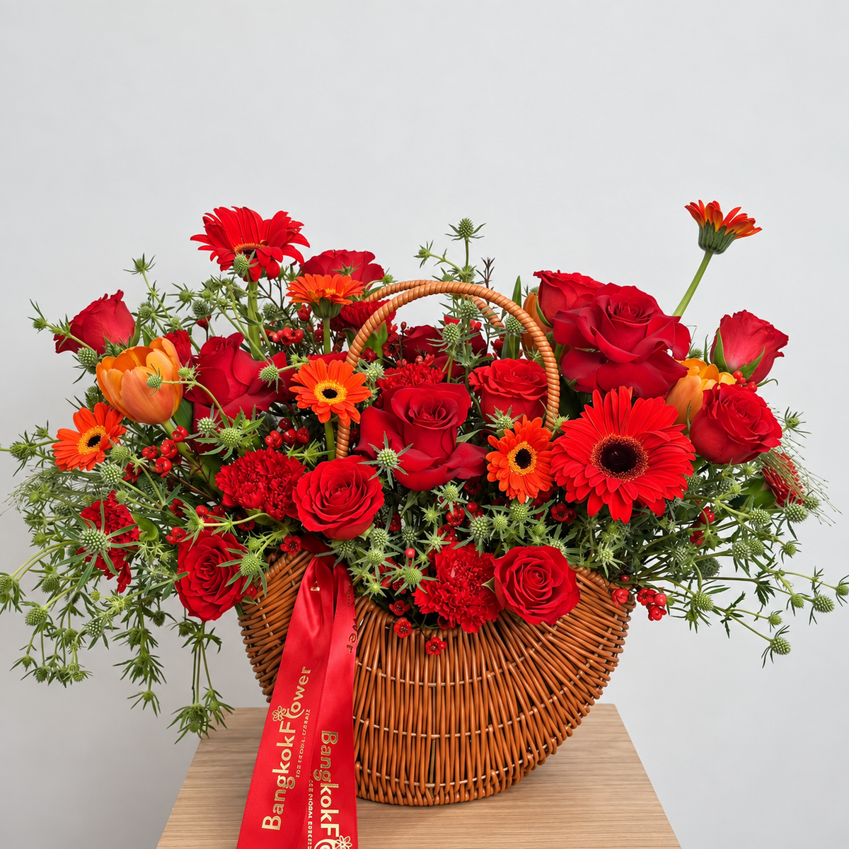 Crimson Romance Basket