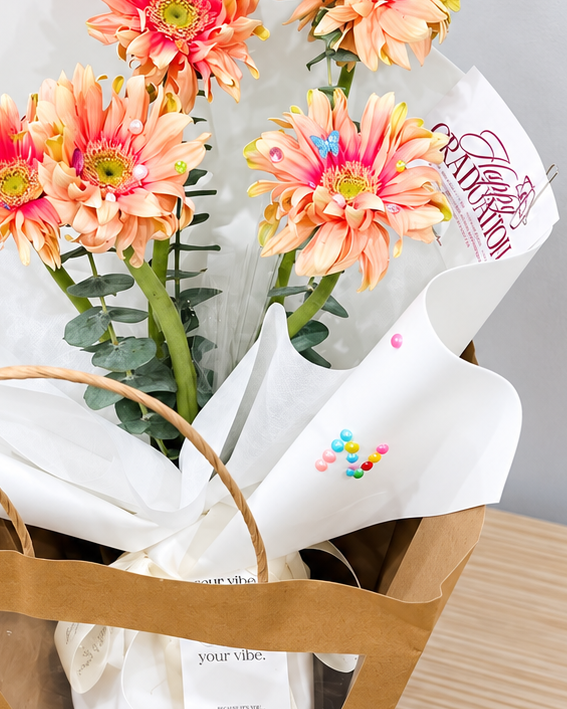 Initial Bloom – Personalized Gerbera Bouquet