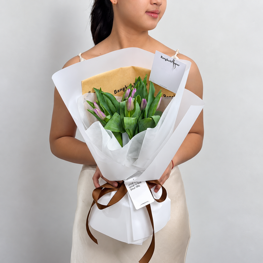 Tulip purple bouquet